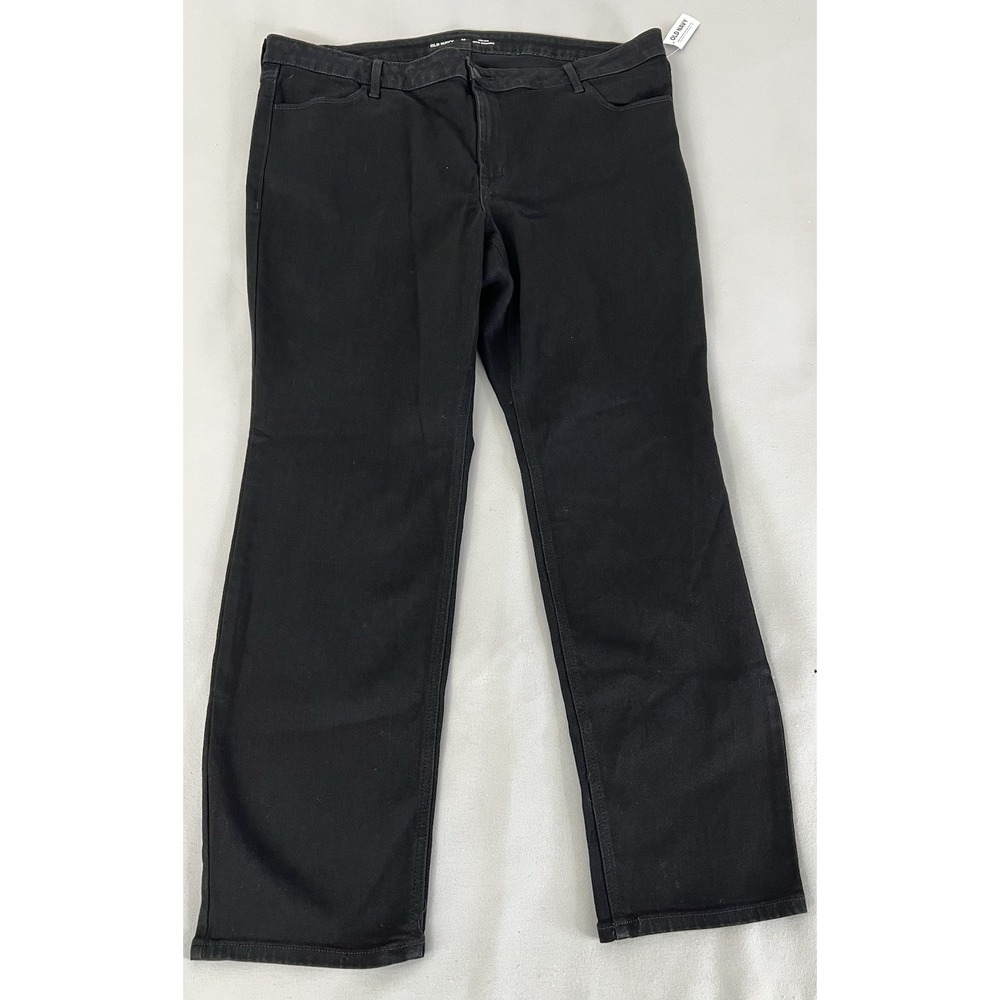 OLD NAVY NWT HIGH RISE WOW STRAIGHT JEANS SIZE 22 Black NWT